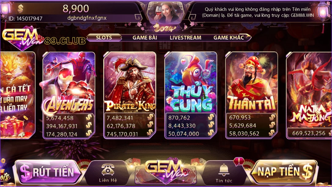 Game slot Gemwin, thiên đường game nổ hũ tại Gemwin